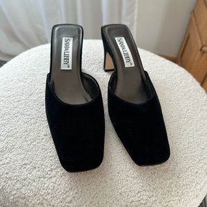 Velvet Black Heels, size 9